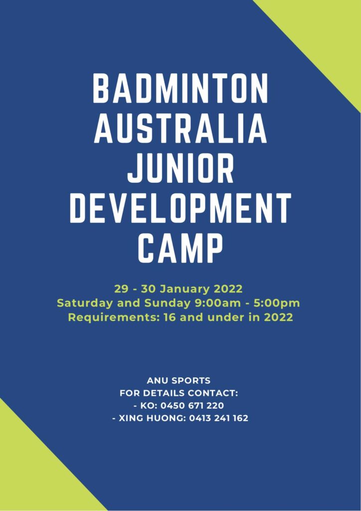 Badminton Australia Junior Development camp