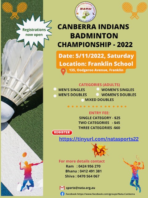 Canberra Indians Badminton Championship 2022