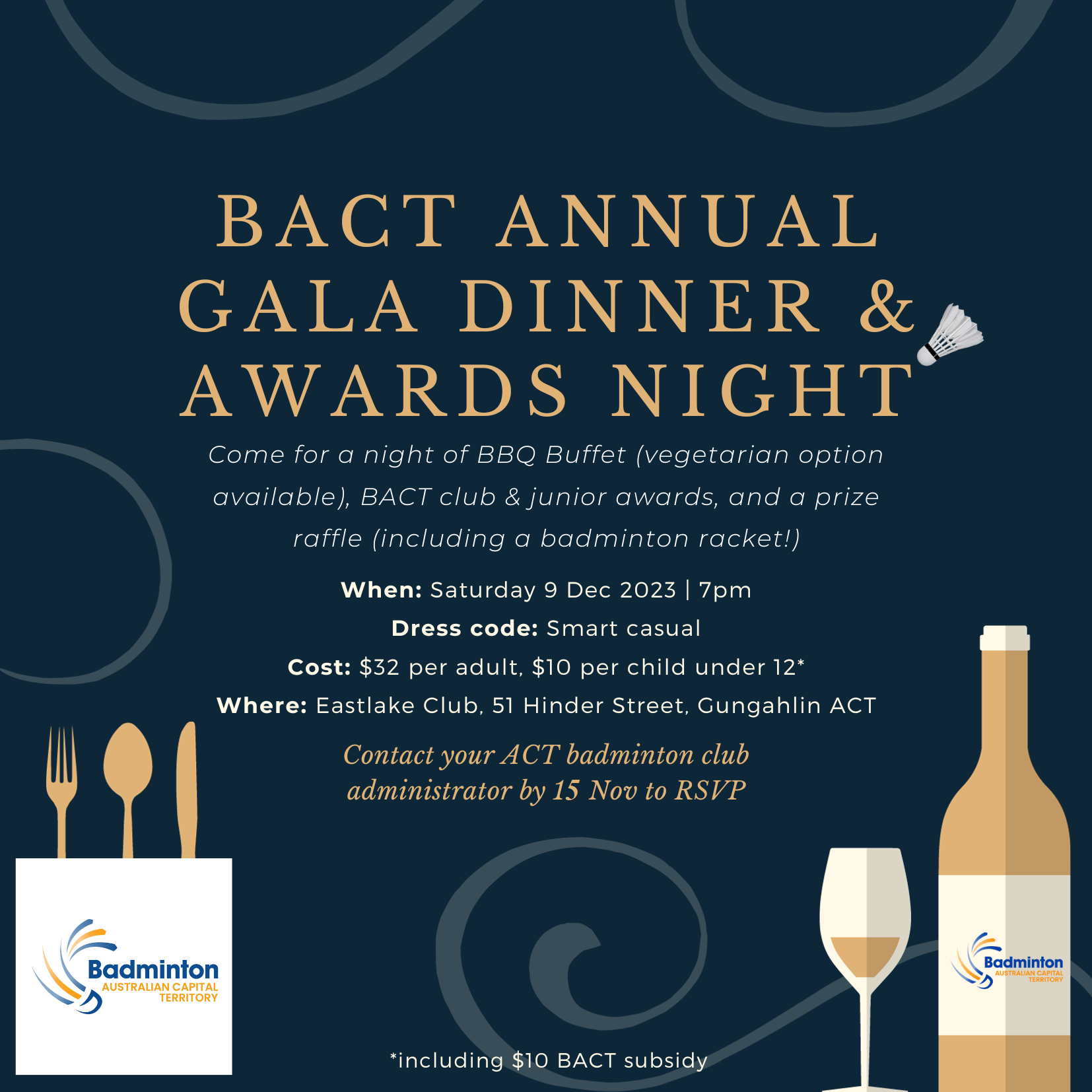 BACT Annual Gala Dinner & Awards Night 2023